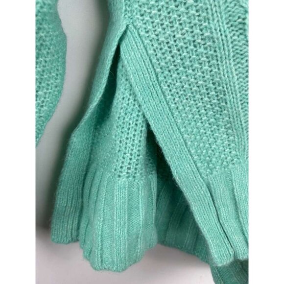 Everlane Women's XL Sweater Mint Green Alpaca & Merino Wool Blend Cable Knit - Picture 12 of 14